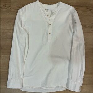 Zara White Casual Button Down Shirt